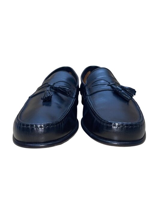 Santoni Men’s Black Leather Tassel Formal Slip-On Dallas Loafers Size 11 EE main image 10